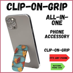 Phone Click-On Grip Holder Stand For Any Phone iPhone Samsung Pixel phone clip grip phone kickstand phone case pop socket  pop grip strap(C)