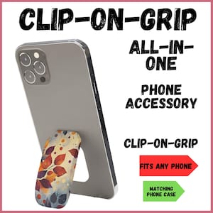 Phone Click-On Grip Holder Stand For Any Phone iPhone Samsung Pixel phone clip grip phone kickstand phone case pop socket  pop grip strap(A)