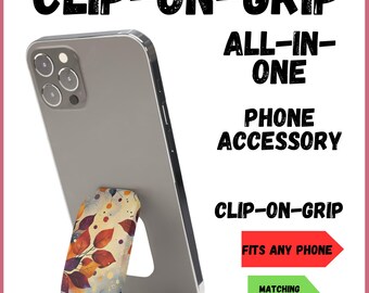 Phone Click-On Grip Holder Stand For Any Phone iPhone Samsung Pixel phone clip grip phone kickstand phone case pop socket  pop grip strap(A)