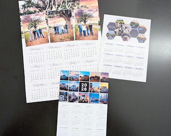 Custom Photo Calendar Magnet | 5x7 inch or 8x10 inch | Personalized Keepsake Gift | Unique Calendar | Family Photo Gift