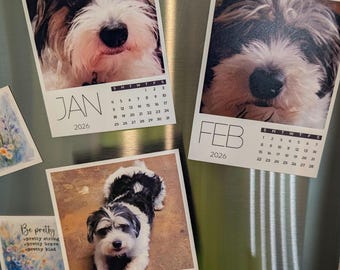 Custom Photo Calendar Magnet | 3.25 x 4 inch | Personalized Keepsake Gift | Unique Calendar | Family Photo Gift