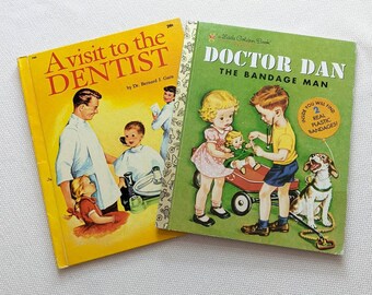 Vintage Golden Book * Doctor Dan the Bandage Man * Vintage Wonder Book * A Visit to the Dentist * 1950