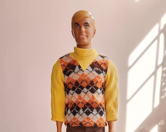 Vintage Sunset Malibu Ken Doll 1088 * 1971 * Argyle 7758