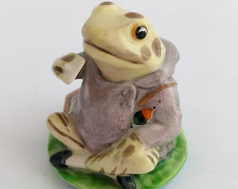 Vintage Jeremy Fisher Porcelain Figurine * Beatrix Potter * Beswick * F Warne * Vintage Frog Porcelain * 1989