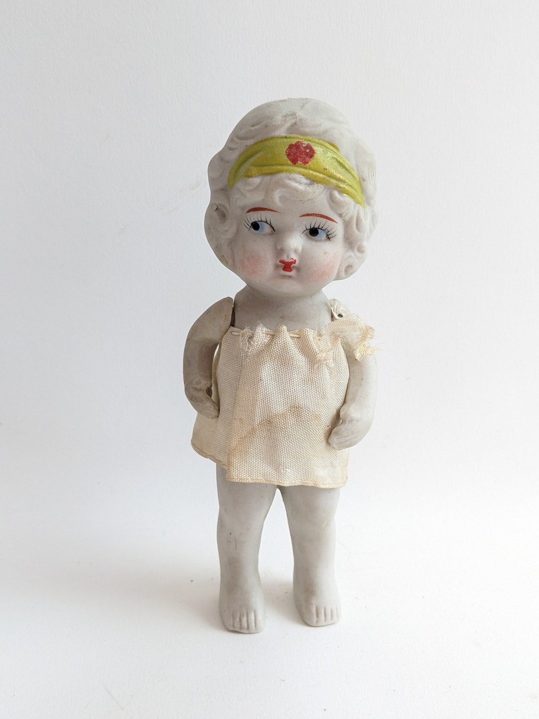 Vintage Porcelain Bisque Doll Japan Frozen Charlotte Etsy