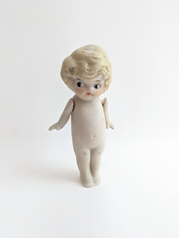 Vintage Porcelain Bisque Doll Japan Frozen Charlotte Etsy