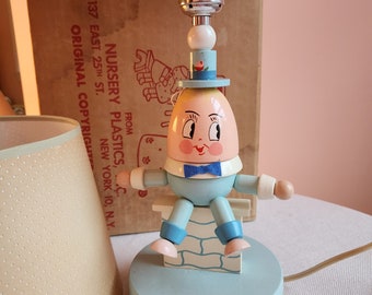 Rare * New in Box * Vintage Irmi Humpty Dumpty Lamp * Original Box * Irmi * Nursery Plastics * Erzgebirge * Midcentury