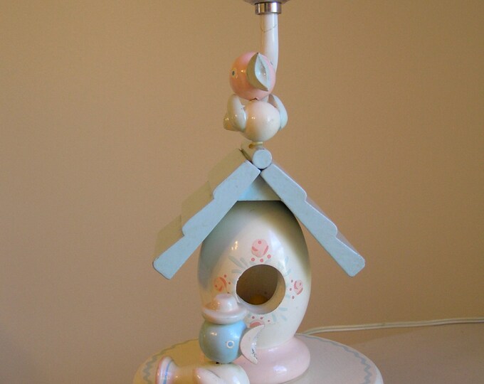 Vintage Irmi Birdhouse Nursery Lamp With Nightlight Etsy