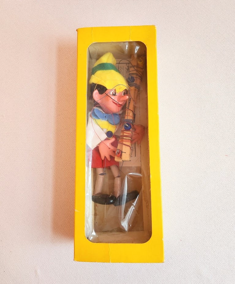 Marionnette Ancienne Pinocchio Pelham 25 Cm - Années 1960 - Très Bon état