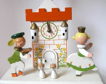 Vintage Nursery Lamp - Vintage Irmi Cinderella & Prince Charming - Lamp w/ Nightlight - Vintage Nursery - Vintage Baby Lamp