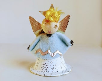 Vintage Spun Cotton Angel *  Mid Century * Putz *