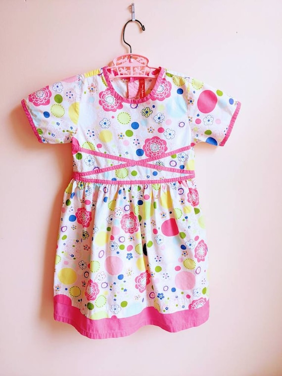 Vintage Hanna Andersson Toddler Girls Pink Floral… - image 1