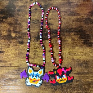 Shadow and Rouge Inspired Kandi Necklaces
