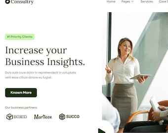 Elementor-mallkit för företagsrådgivning: Responsiv webbdesign, SEO-vänlig