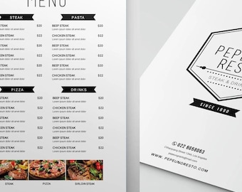 Restaurant Menu Template: Minimalist Food Menu Design (PSD)