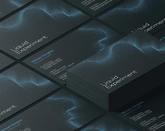 Tech Particles Business Card Template: Minimalist Design (Instant Download)