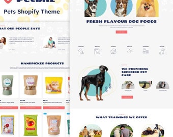 Pet Shop Shopify 2.0 Theme: Boutique Pet Business Website