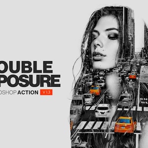 Double Exposure Photoshop Action: Photo Effects & Filters (Digital)