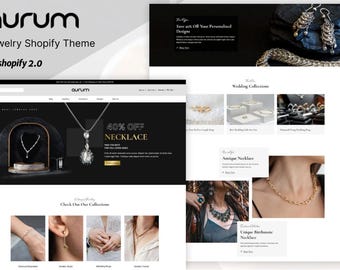 Jewelry Shopify Theme, Elegant Online Store Template