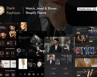 Dark Fashion Shopify Theme: Watch, Jewel & Blazer