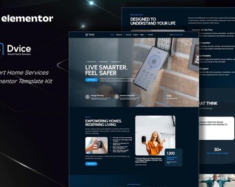 Smart Home Elementor Template Kit: Responsive Web Studio Design