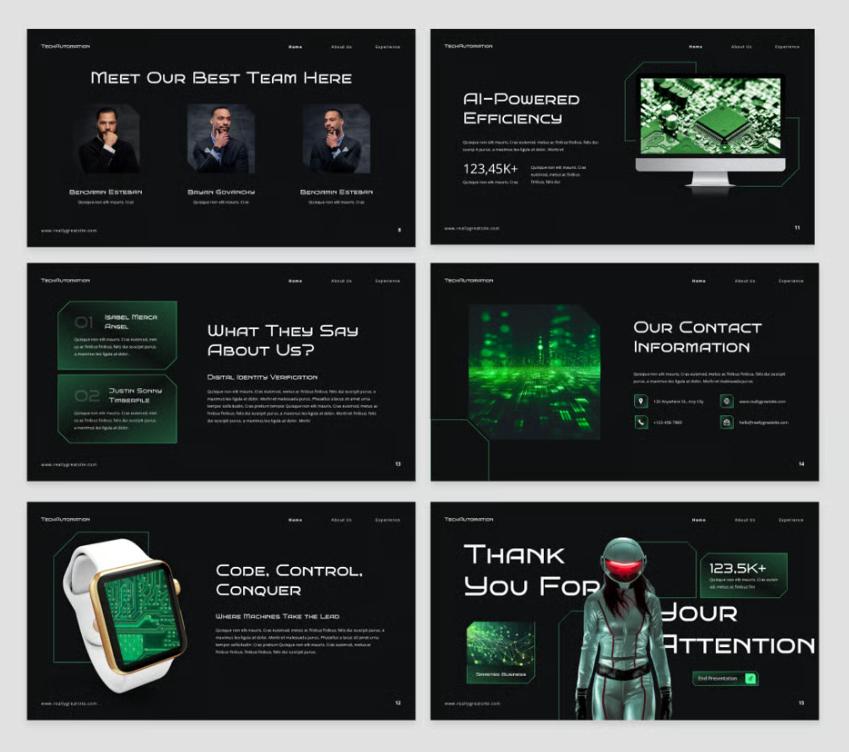AI Technology Powerpoint Template: Modern Business Presentation - Etsy