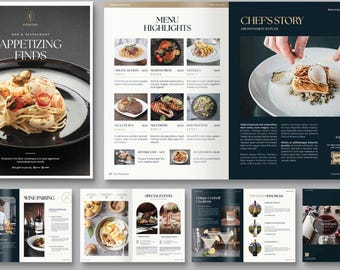 Menu Brochure Template: Canva Project Template