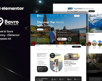 Travel Agency Elementor Template Kit: Modern Website Design