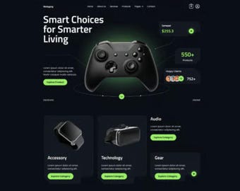 E-Commerce Electronics Store Elementor Template Kit: Responsive Web Design, SEO friendly