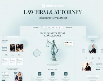 Law Firm Elementor Template Kit: Attorney Website Design