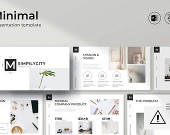Minimal Black PowerPoint Template: Modern PPT Theme (24 Slides)