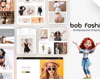 Modern Neutral Fashion Shopify 2.0 Template: Luxury E-commerce Website Theme for Stylish Online Stores