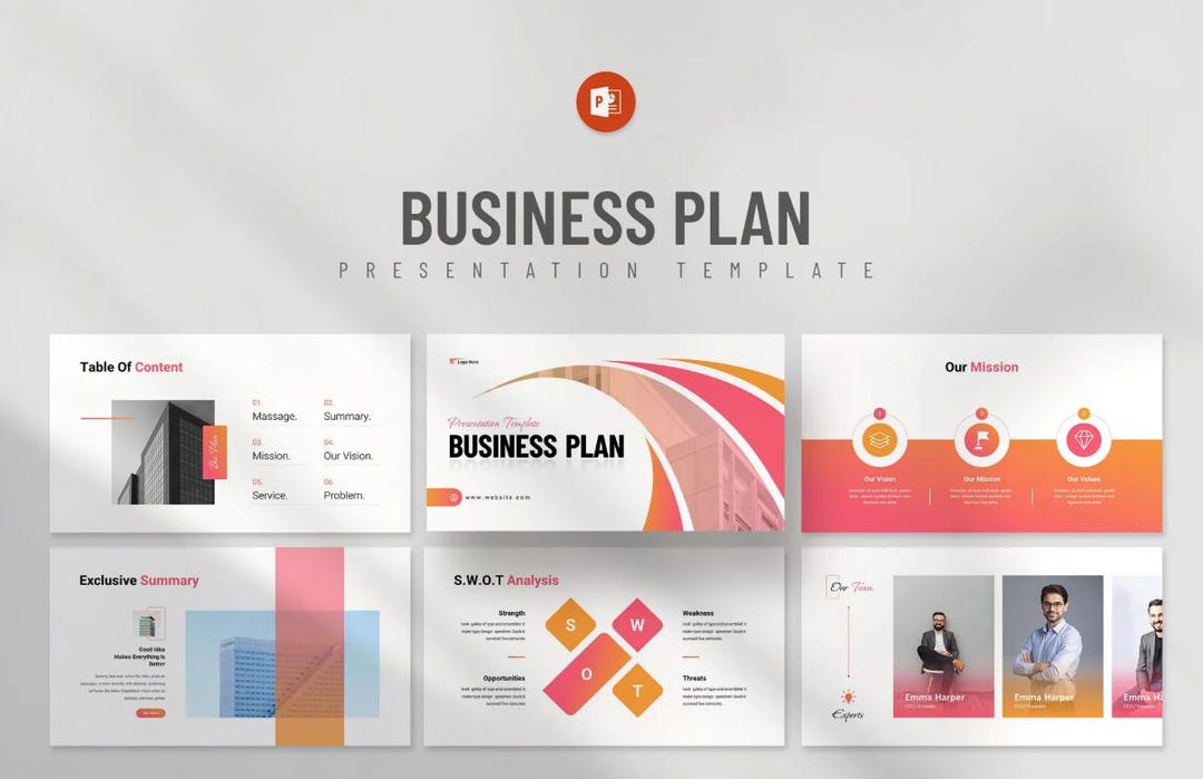Startup Business Plan Powerpoint Template: Modern PPT Theme - Etsy
