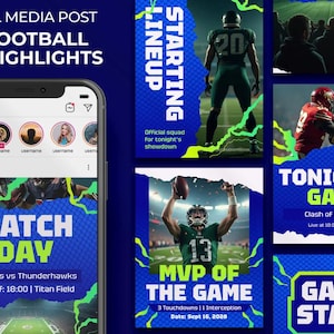 Sports Instagram Templates: Editable Canva Social Media Posts