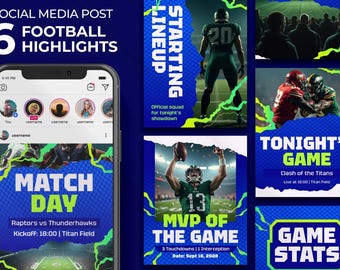 Sports Instagram Templates: Editable Canva Social Media Posts