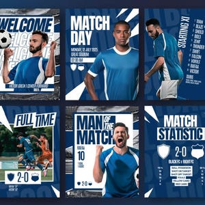 Football Instagram Templates | Editable Canva Social Media Posts | Game Day, Spotlight, Camp, Coach, Schedule