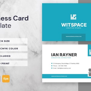 Business Card Template, Minimalist Business Cards, Chic Business Card, Elegant Business, Editable Business Card, Adobe Photoshop