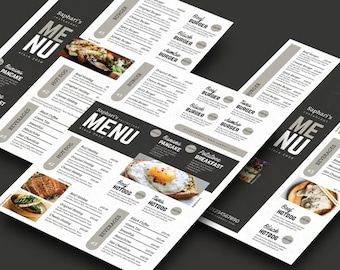 Restaurant Menu Template: Customizable Food Menu (PSD)