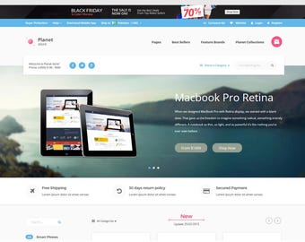 Planet Store Shopify Theme: Minimalist eCommerce Template