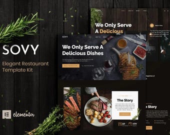 Elegant Restaurant Elementor Template Kit: Responsive Food Website