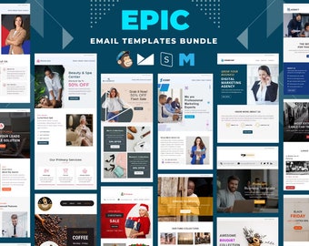 Email Newsletter Template Bundle: 50+ Business Concepts