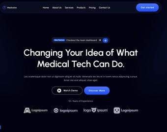 Dark Technology Website Elementor Template Kits: Responsive Web Design, SEO Friendly