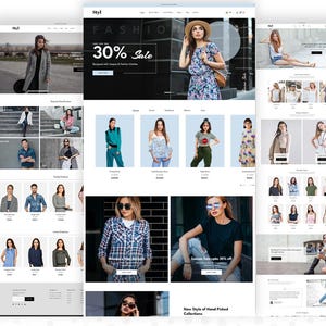 Fashion Shopify Theme: Minimal, Feminine Design, Editable Canva Templates