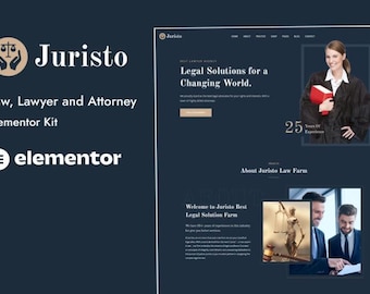 Lawyer & Attorney Website Template Kit: Elementor WordPress Theme