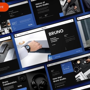 Modern Business PowerPoint Template: 39 Slides (PPTX File)