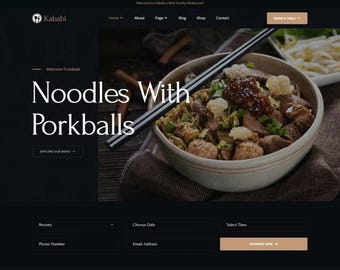 Restaurant Elementor Template Kit: Food Theme Website