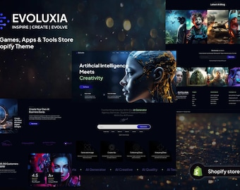 AI Store Shopify Theme: Evoluxia Tech Business Template