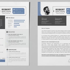 Plantilla de CV para Word y Pages / La mejor plantilla de CV profesional con carta de presentación, plantilla de CV ejecutivo para Word, plantilla de Canva