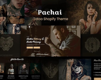 Tattoo Shop Shopify Theme: Dark Gothic Website Design