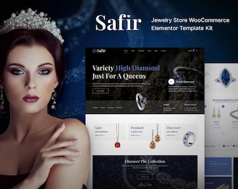 WooCommerce Elementor-sjabloonkit juwelierszaak: thema responsief website